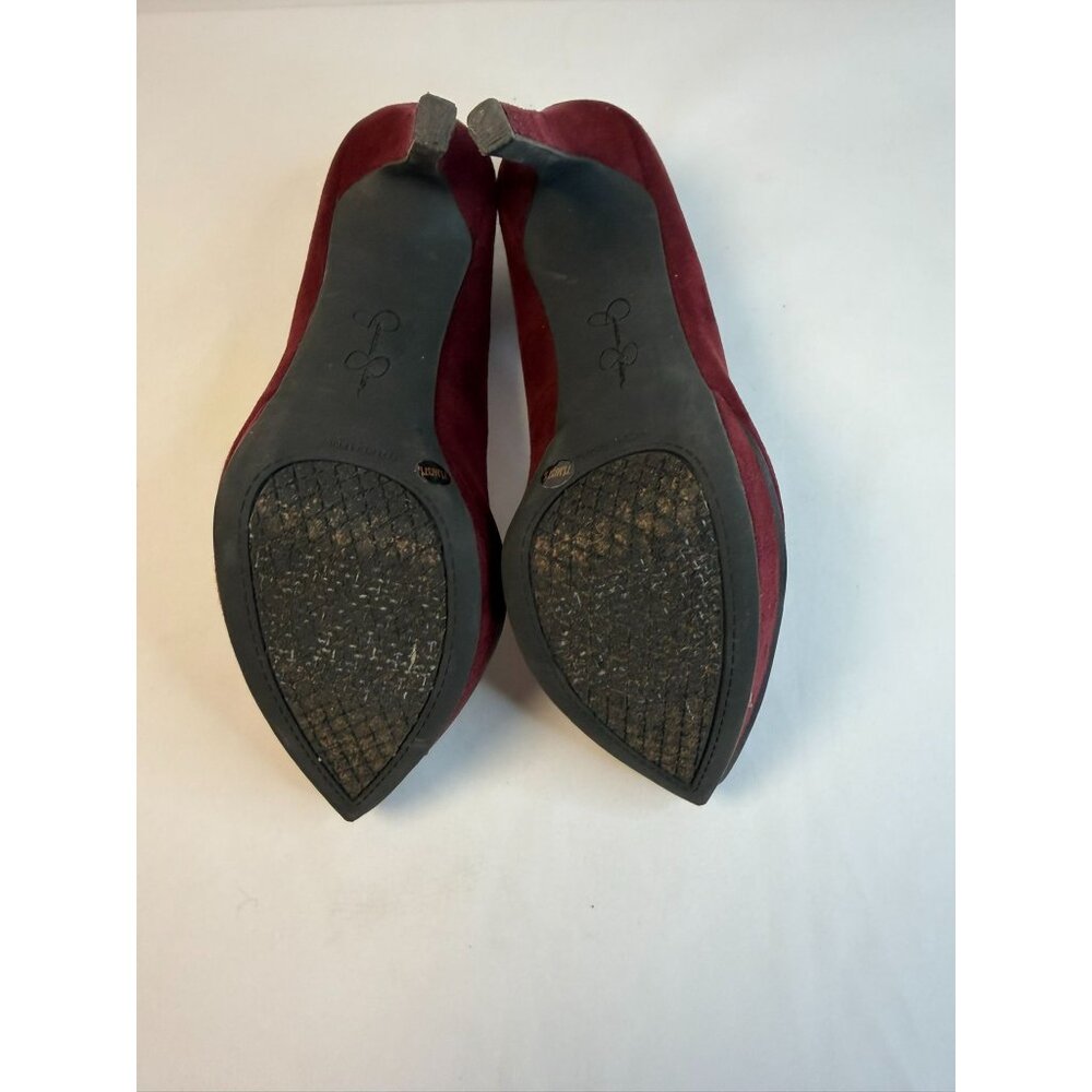 Jessica Simpson Venisse Womens Size 7.5M Burgundy Suede Platform Stiletto Heels - Picture 8 of 16